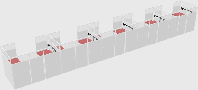 U-shaped cubicle