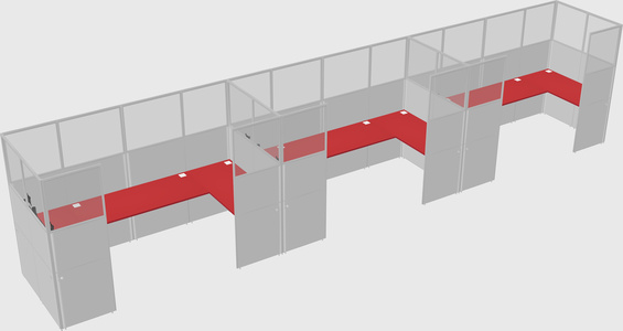 U-shaped cubicle