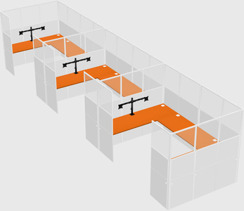 U-shaped cubicle