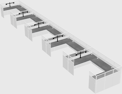 U-shaped cubicle