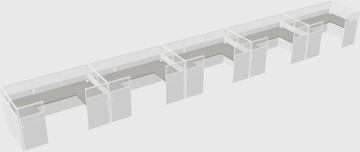 U-shaped cubicle