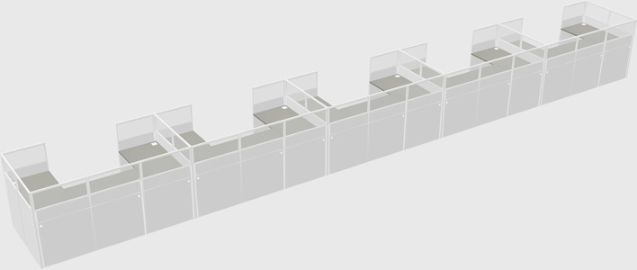 U-shaped cubicle