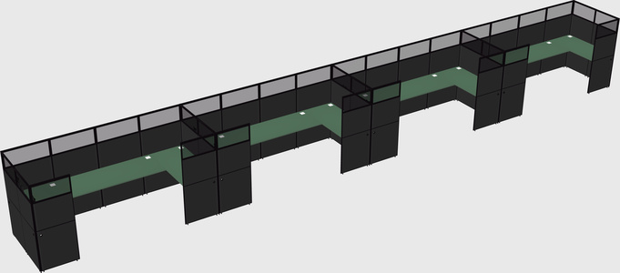 U-shaped cubicle