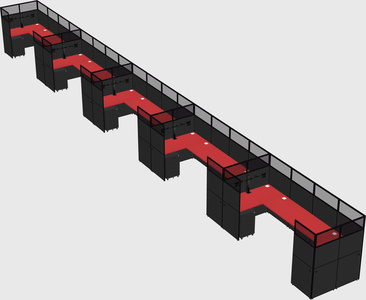 U-shaped cubicle