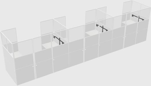 U-shaped cubicle