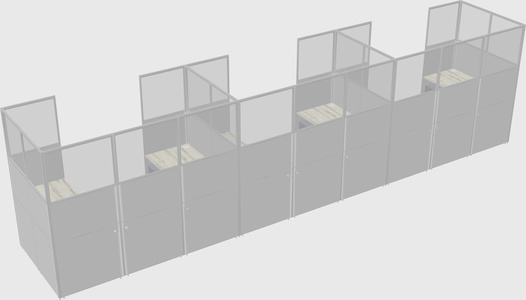 Cabine en u