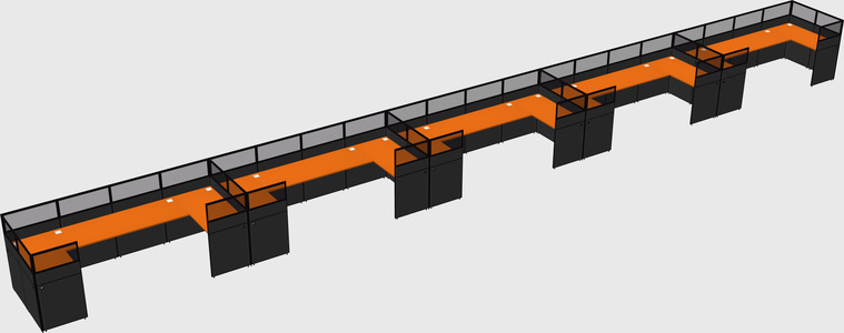 U-shaped cubicle