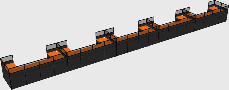 U-shaped cubicle