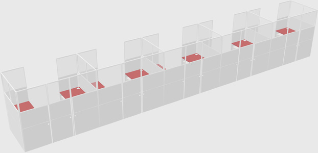 U-shaped cubicle