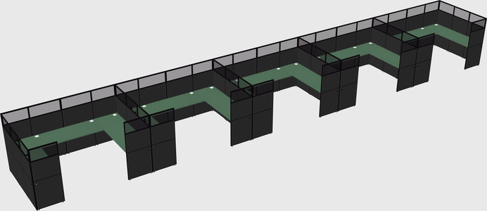 U-shaped cubicle