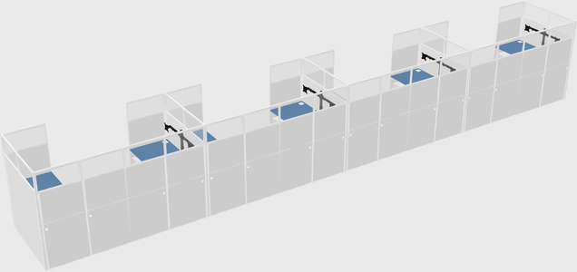 U-shaped cubicle