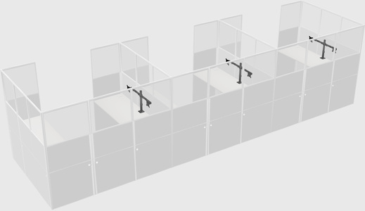 U-shaped cubicle
