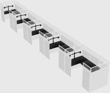 U-shaped cubicle