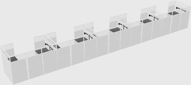 U-shaped cubicle