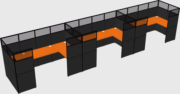 U-shaped cubicle