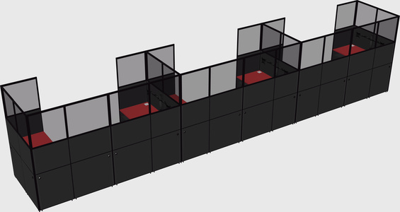 U-shaped cubicle