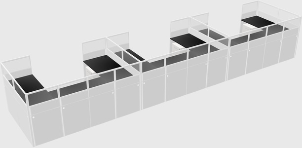U-shaped cubicle