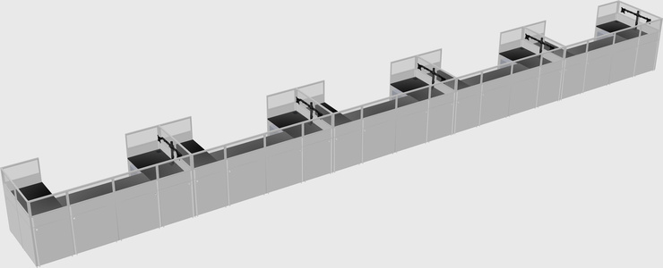 U-shaped cubicle