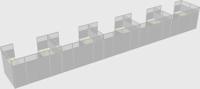 U-shaped cubicle