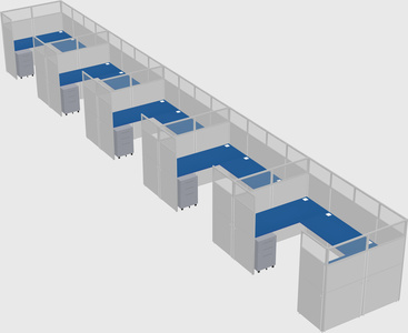 U-shaped cubicle