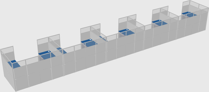 U-shaped cubicle
