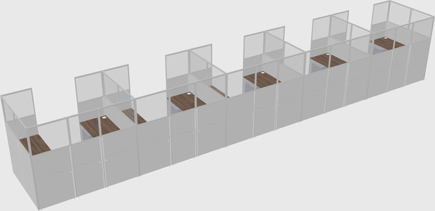 U-shaped cubicle