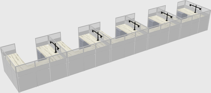 U-shaped cubicle