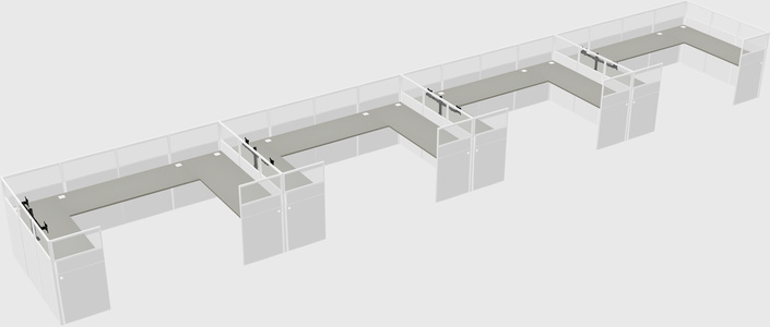 U-shaped cubicle