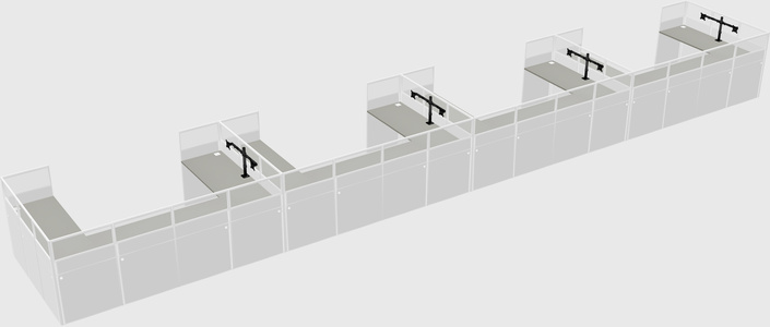 U-shaped cubicle