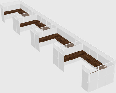 U-shaped cubicle