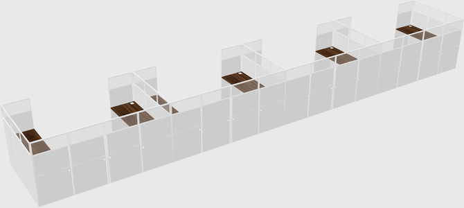 U-shaped cubicle