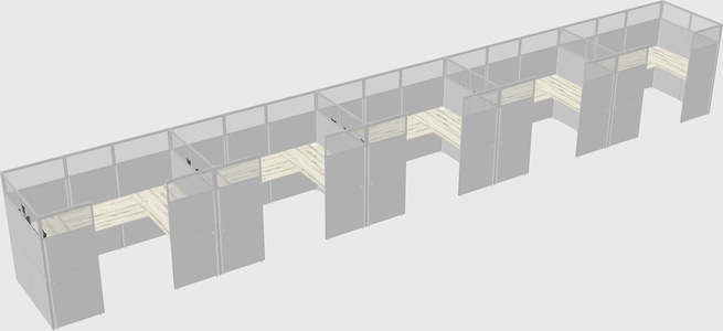 U-shaped cubicle
