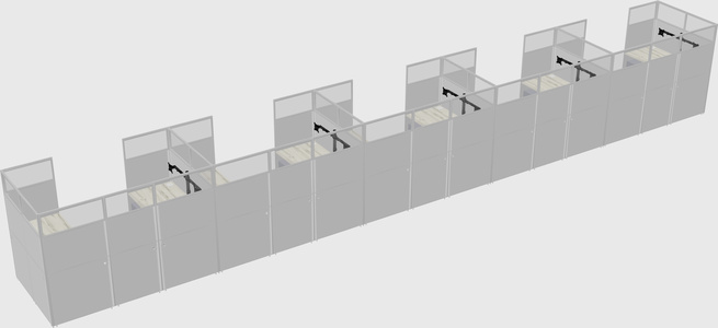 U-shaped cubicle