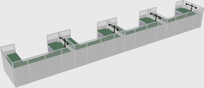 U-shaped cubicle