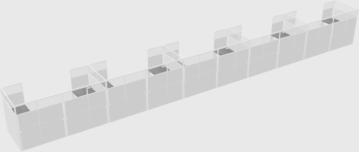 U-shaped cubicle