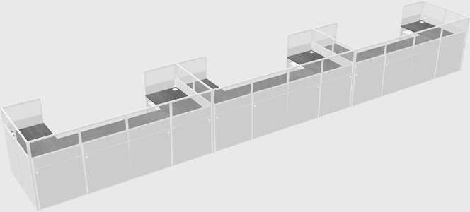 Cabine en u