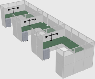 U-shaped cubicle