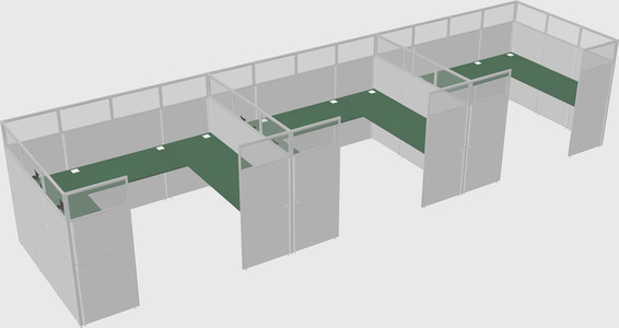 U-shaped cubicle