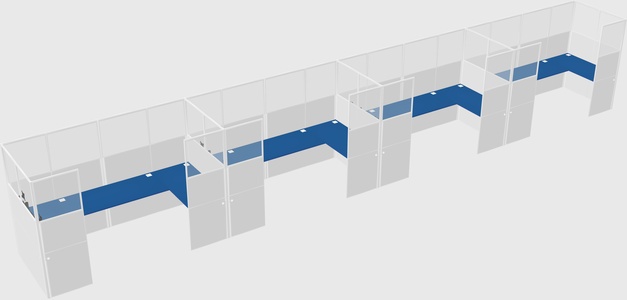 U-shaped cubicle