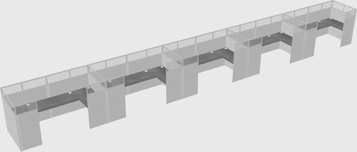 U-shaped cubicle