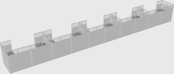 U-shaped cubicle