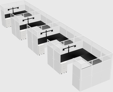 U-shaped cubicle