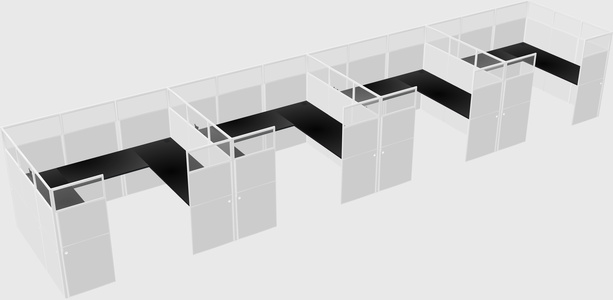 U-shaped cubicle