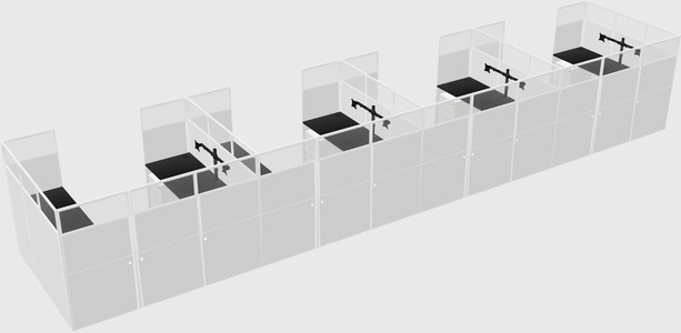 U-shaped cubicle