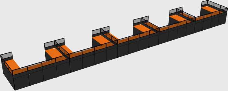 U-shaped cubicle