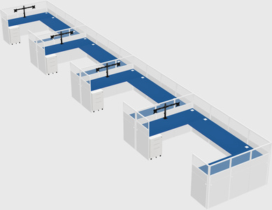 U-shaped cubicle