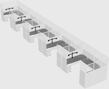 U-shaped cubicle