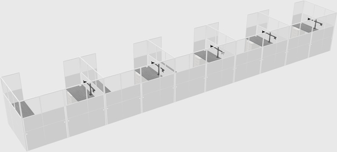 U-shaped cubicle