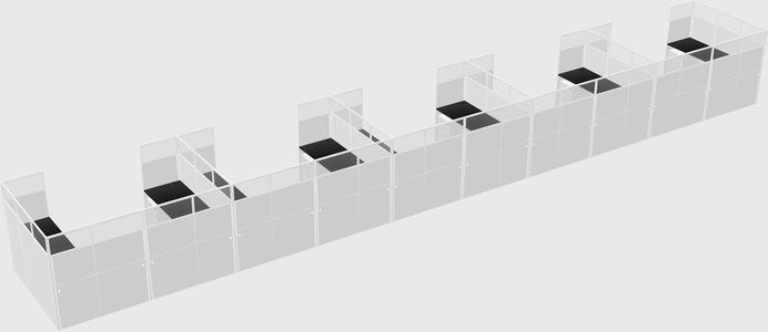 U-shaped cubicle