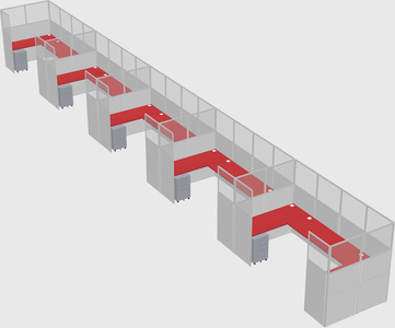 U-shaped cubicle